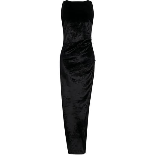 DONDUP abito lungo smanicato - nero
