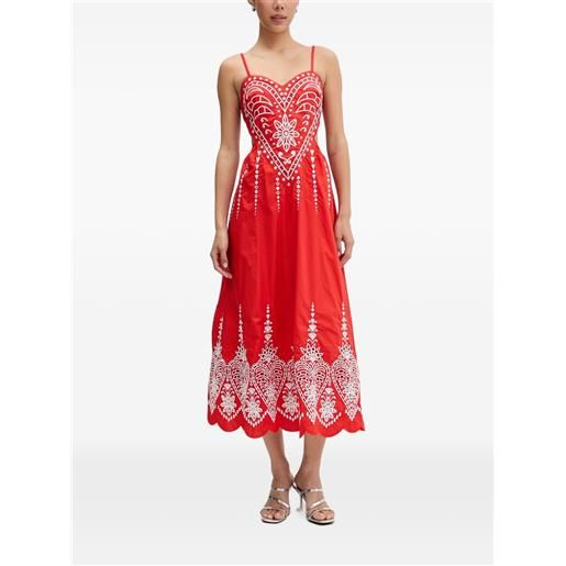 FARM Rio abito midi the vicky con dettaglio cut-out - rosso