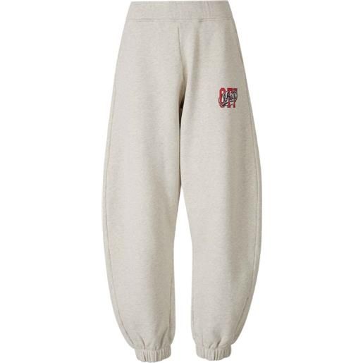 Off-White pantaloni sportivi con stampa - grigio