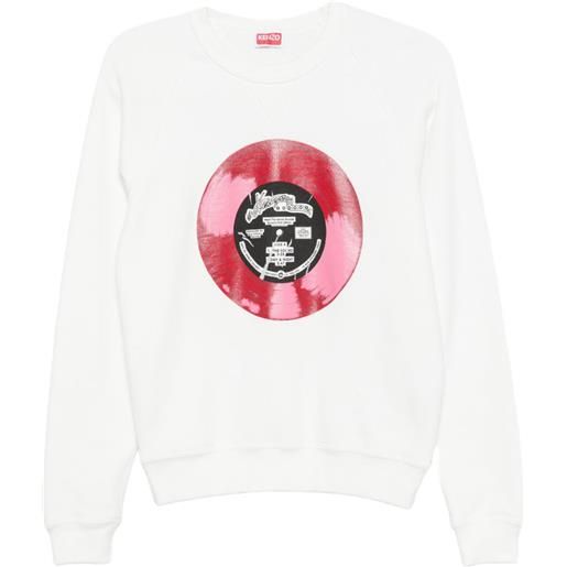 Kenzo felpa Kenzo sounds con stampa grafica - bianco
