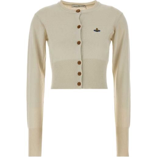 Vivienne Westwood cardigan crop con decorazione - toni neutri
