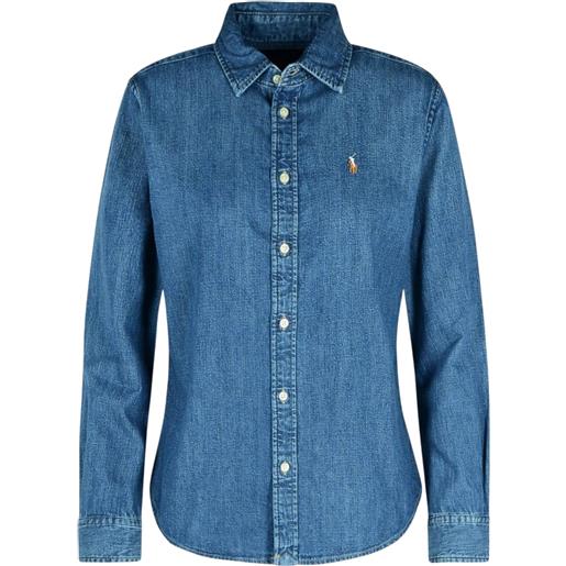 Ralph Lauren bluse e camicie donna Ralph Lauren - ls crlte st-long sleeve button front shirt - denim