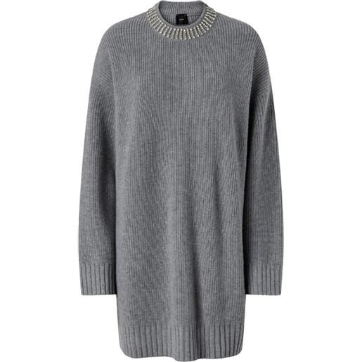 Pinko vestiti casual donna Pinko - ask abito blend ws strass - grigio