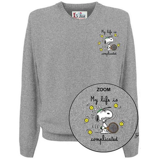 Mc2 Saint Barth felpe senza cappuccio uomo Mc2 Saint Barth - heron light embry snoopy complicated 15m - grigio