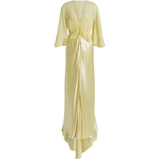 Alberta Ferretti vestiti da sera e cerimonia donna Alberta Ferretti - abito shiny satin - giallo