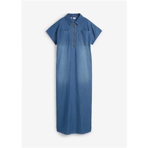 bonprix abito lungo di jeans-blu