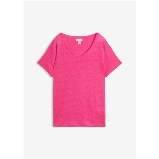bonprix maglia in puro lino-fucsia