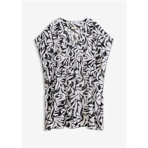bonprix tunica copricostume in chiffon leggero-nero