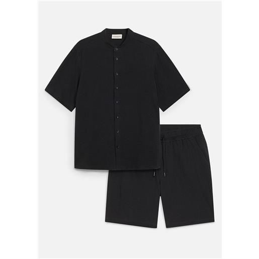 bonprix camicia e shorts di mussola (set 2 pezzi)-nero