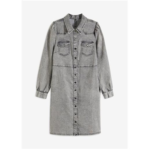 bonprix abito di jeans corto-grigio