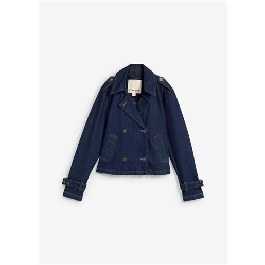 bonprix trench in denim-blu
