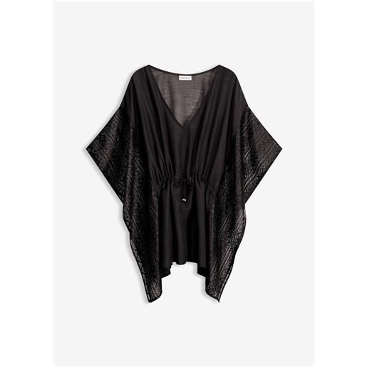 bonprix tunica copricostume con pizzo-nero