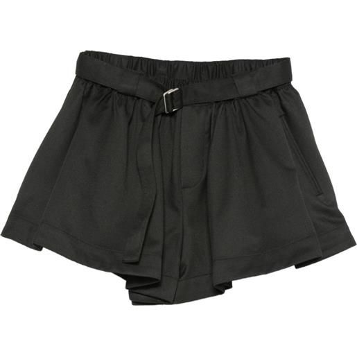 Sea shorts angelina con cintura - nero