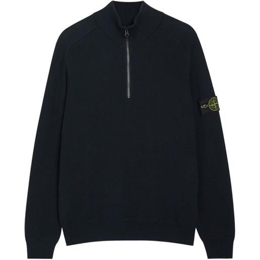 Stone Island maglione con zip - blu