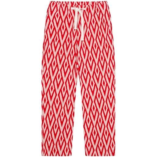 Orlebar Brown pantaloni hobie cano jacquard - rosso