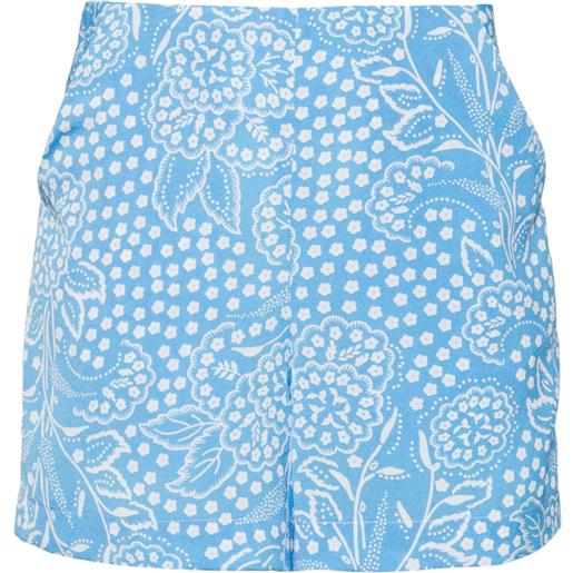Bambah shorts azalea a vita alta - blu