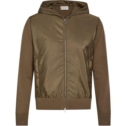 Moncler felpa con applicazione - verde