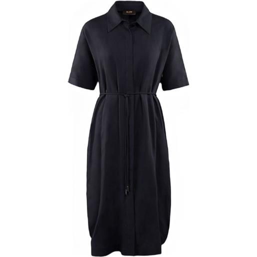 Moorer abito midi linai glx con cintura - blu
