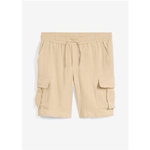 bonprix bermuda in mussola leggera, regular fit-beige