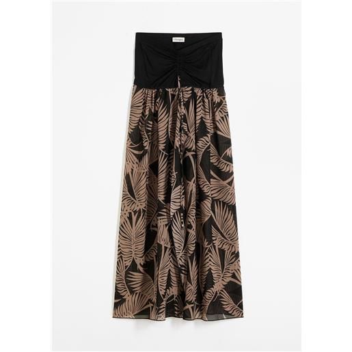 bonprix abito copricostume a fascia in chiffon-nero