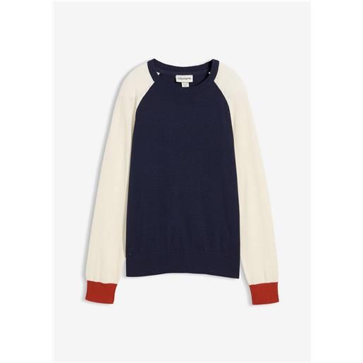 bonprix maglione raglan in filato fine di misto cotone-beige