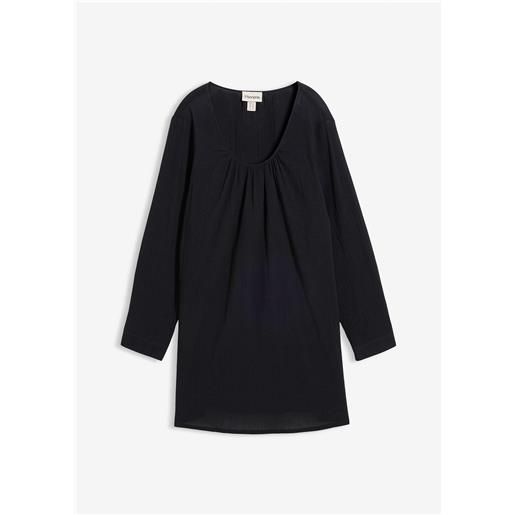 bonprix tunica lunga in cotone-nero