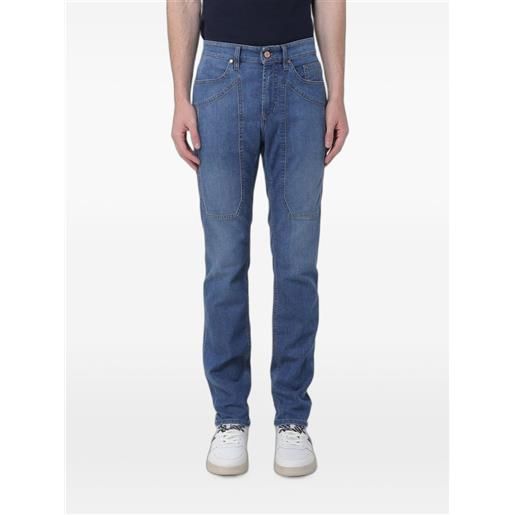 JECKERSON jeans slim con applicazione - blu