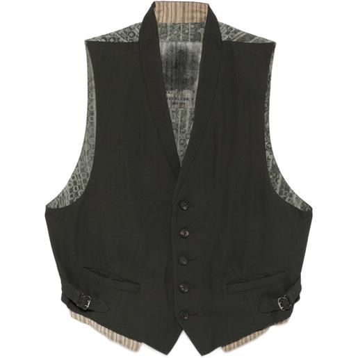 Ziggy Chen gilet con retro a fantasia - verde