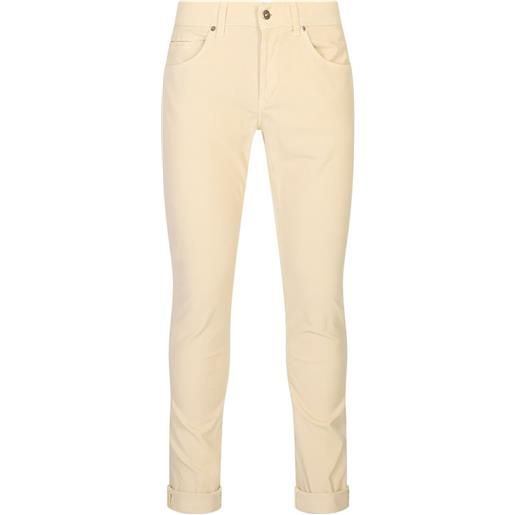 DONDUP pantaloni slim effetto velluto a coste - toni neutri