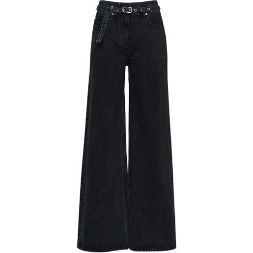 3.1 Phillip Lim jeans a gamba ampia con cintura - nero