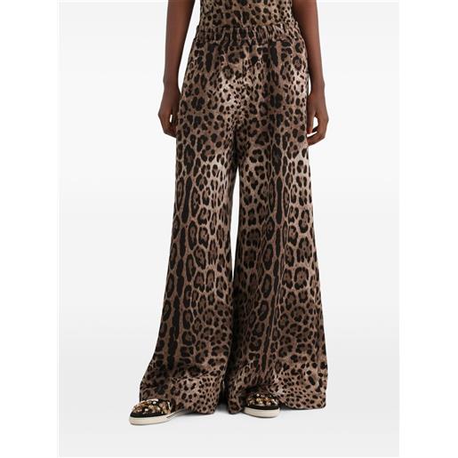 Dolce & Gabbana pantaloni in pile con stampa - toni neutri