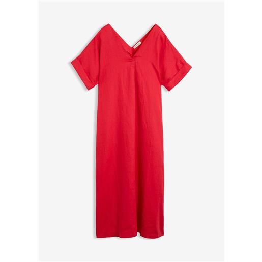 bonprix caftano in puro lino-rosso