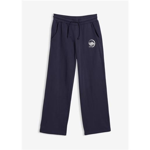 bonprix pantaloni in felpa di puro cotone-blu