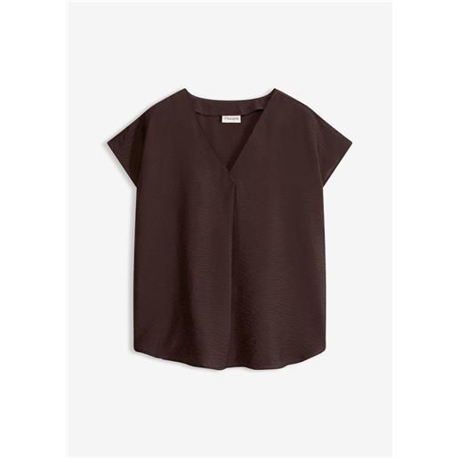 bonprix tunica in misto viscosa fluido-marrone