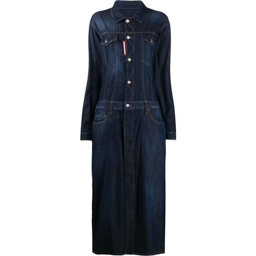 DSQUARED2 abito denim lungo - blu