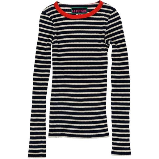 La Fetiche t-shirt jackie a righe - blu