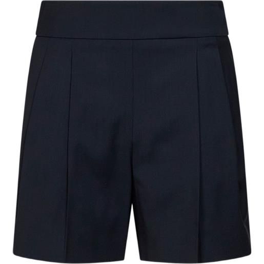 Max Mara shorts con pieghe - blu