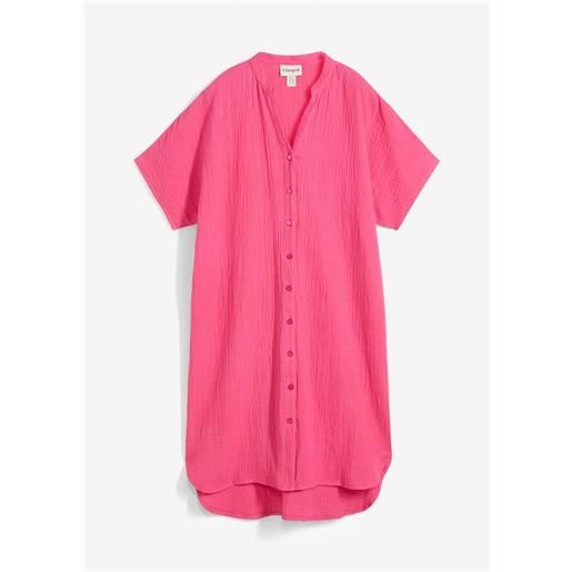 bonprix abito chemisier in puro cotone-fucsia