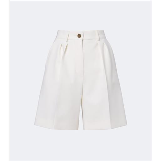 Max Mara bermuda in misto lana plissé