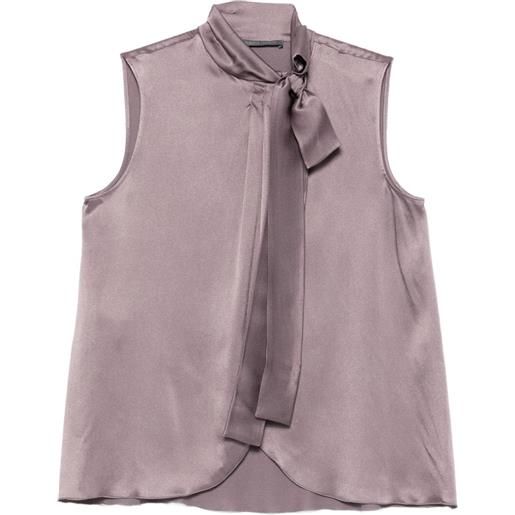 Alberta Ferretti camicia smanicata - viola