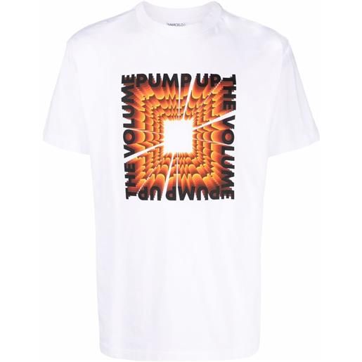 COUNTY OF MILAN t-shirt pump up the volume - bianco
