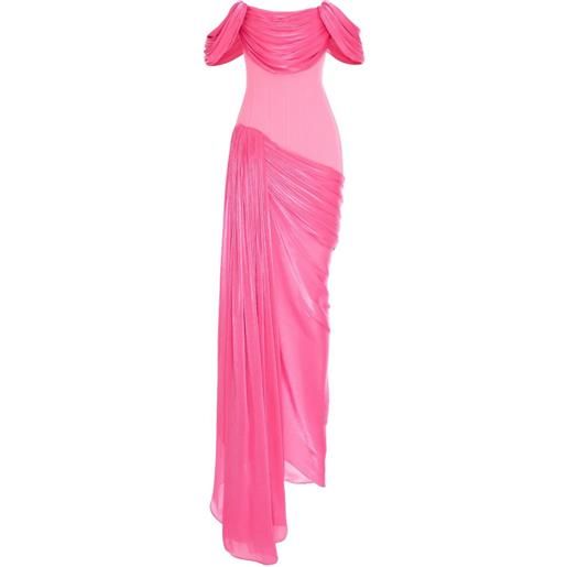 V:PM ATELIER fatima draped maxi dress - rosa