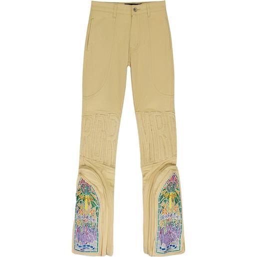 Who Decides War jeans con ricamo - toni neutri