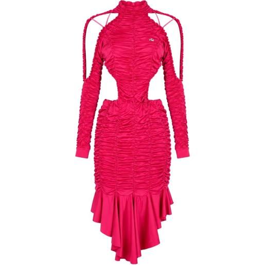 ESTER MANAS abito lungo nia con ruches - rosa