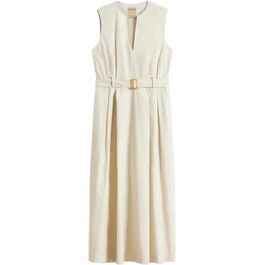 WOOLRICH abito con cintura in popeline donna