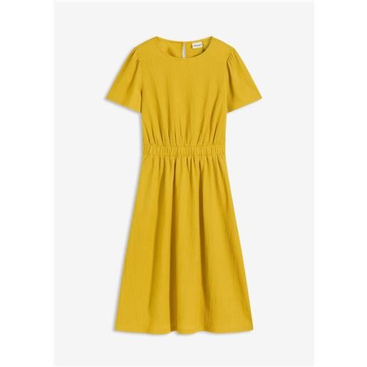 bonprix abito svasato di jersey-giallo