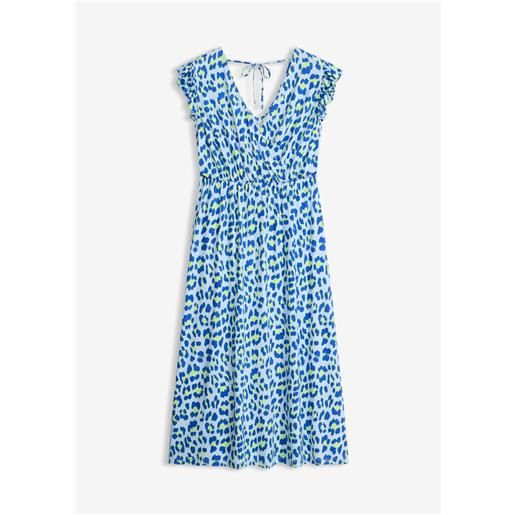 bonprix abito in morbido jersey di misto viscosa-blu