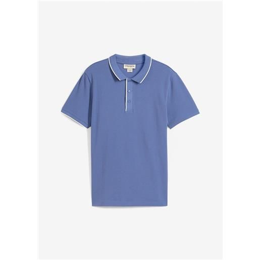bonprix polo in piquet di puro cotone-blu