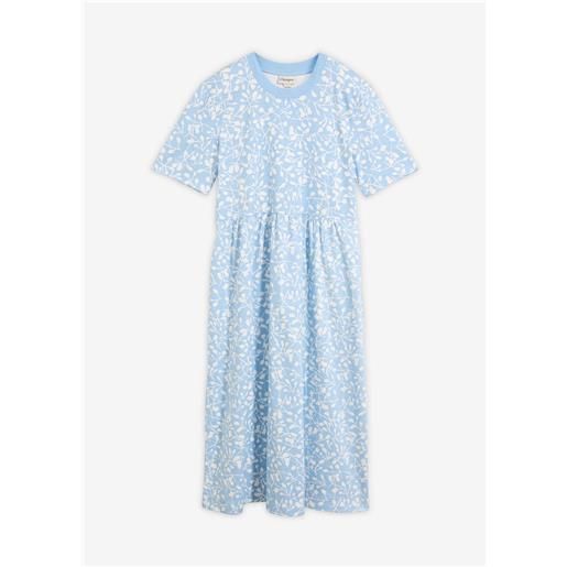 bonprix abito di jersey svasato in cotone pesante-blu