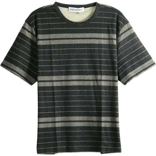OUR LEGACY t-shirt a righe - nero
